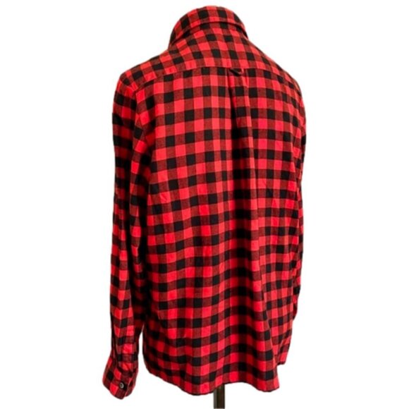 Vintage Ports Red Black Buffalo Plaid Wool Blend Shirt - Small - Picture 8 of 10